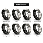 font options for inside engraving on black & grey string winding rings