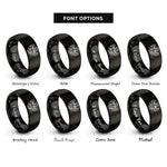 font options for inside engraving on black stronger barbell rings