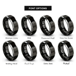 font options for inside engraving on black & gray studio condenser microphone rings