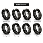 font options for inside engraving on black & grey studio condenser microphone rings