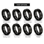 font options for inside engraving on black studio condenser microphone rings