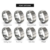 font options for inside engraving on gray studio condenser microphone rings