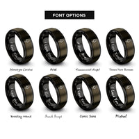 font options for inside engraving on gunmetal & black studio condenser microphone rings