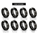 font options for inside engraving on black & gray studio monitor speaker rings