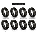 font options for inside engraving on black studio monitor speaker rings