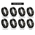 font options for inside engraving on black & gray stylus tonearm rings