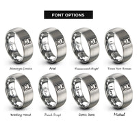 font options for inside engraving on silver subway train rings