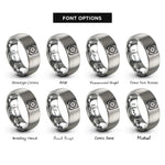 font options for inside engraving on gray subwoofer rings