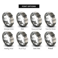 font options for inside engraving on grey subwoofer rings