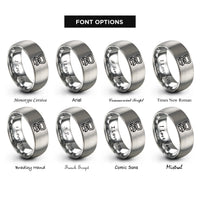 font options for inside engraving on silver suction cup gripper rings