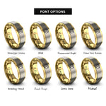 font options for inside engraving on gold & silver sugar cube rings