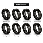 font options for inside engraving on black sugar glider rings