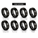 font options for inside engraving on black sugar glider rings