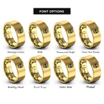font options for inside engraving on gold sugar skull calavera rings