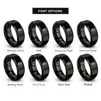 font options for inside engraving on black sulfur alchemical rings