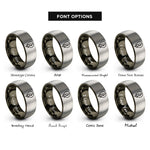 font options for inside engraving on gunmetal & gray sulfur alchemical rings