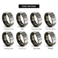 font options for inside engraving on gunmetal & gray sulfur alchemical rings
