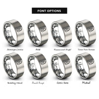 font options for inside engraving on grey sulfur rings