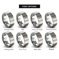 font options for inside engraving on silver sulfur rings