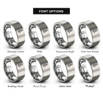 font options for inside engraving on grey sulfur symbol rings