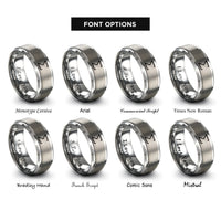 font options for inside engraving on silver summation rings