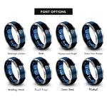 font options for inside engraving on blue & silver summoning seal rings