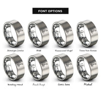 font options for inside engraving on gray sumo deadlift rings