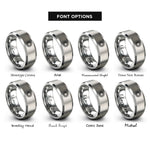 font options for inside engraving on gray sun burst rings