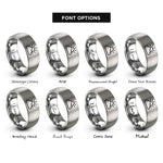 font options for inside engraving on grey sun cloud rings