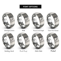 font options for inside engraving on grey sun cloud rings