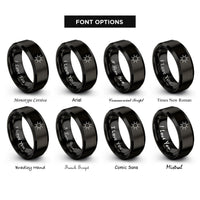 font options for inside engraving on black sun glyph rings