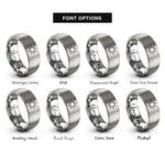 font options for inside engraving on gray sun glyph rings