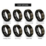 font options for inside engraving on gunmetal & black sun glyph rings