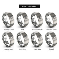 font options for inside engraving on grey sun rings