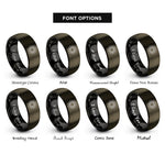 font options for inside engraving on gunmetal & black sun rings