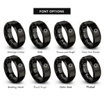 font options for inside engraving on black sun icon rings
