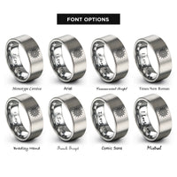 font options for inside engraving on silver sun mandala rings
