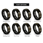 font options for inside engraving on gunmetal & black sun medallion rings