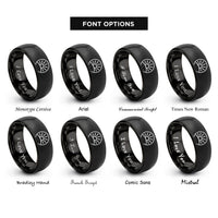 font options for inside engraving on black sun path rings