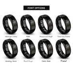 font options for inside engraving on black sun path rings