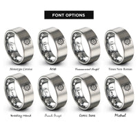 font options for inside engraving on gray sun pentacle rings