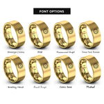 font options for inside engraving on gold sun rays rings