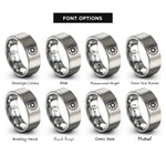 font options for inside engraving on gray sun rays rings