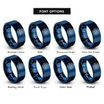 font options for inside engraving on blue sun ridge rings