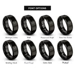 font options for inside engraving on black sun sigil rings