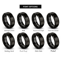 font options for inside engraving on black sun sigil rings