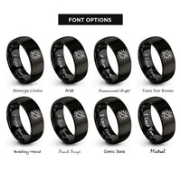 font options for inside engraving on black sun slash rings
