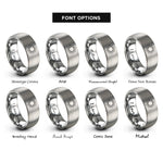 font options for inside engraving on grey sun solar glyph rings