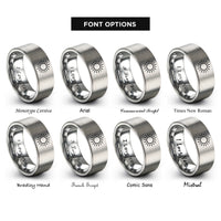 font options for inside engraving on grey sun solar glyph rings