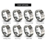 font options for inside engraving on gray sun waves rings